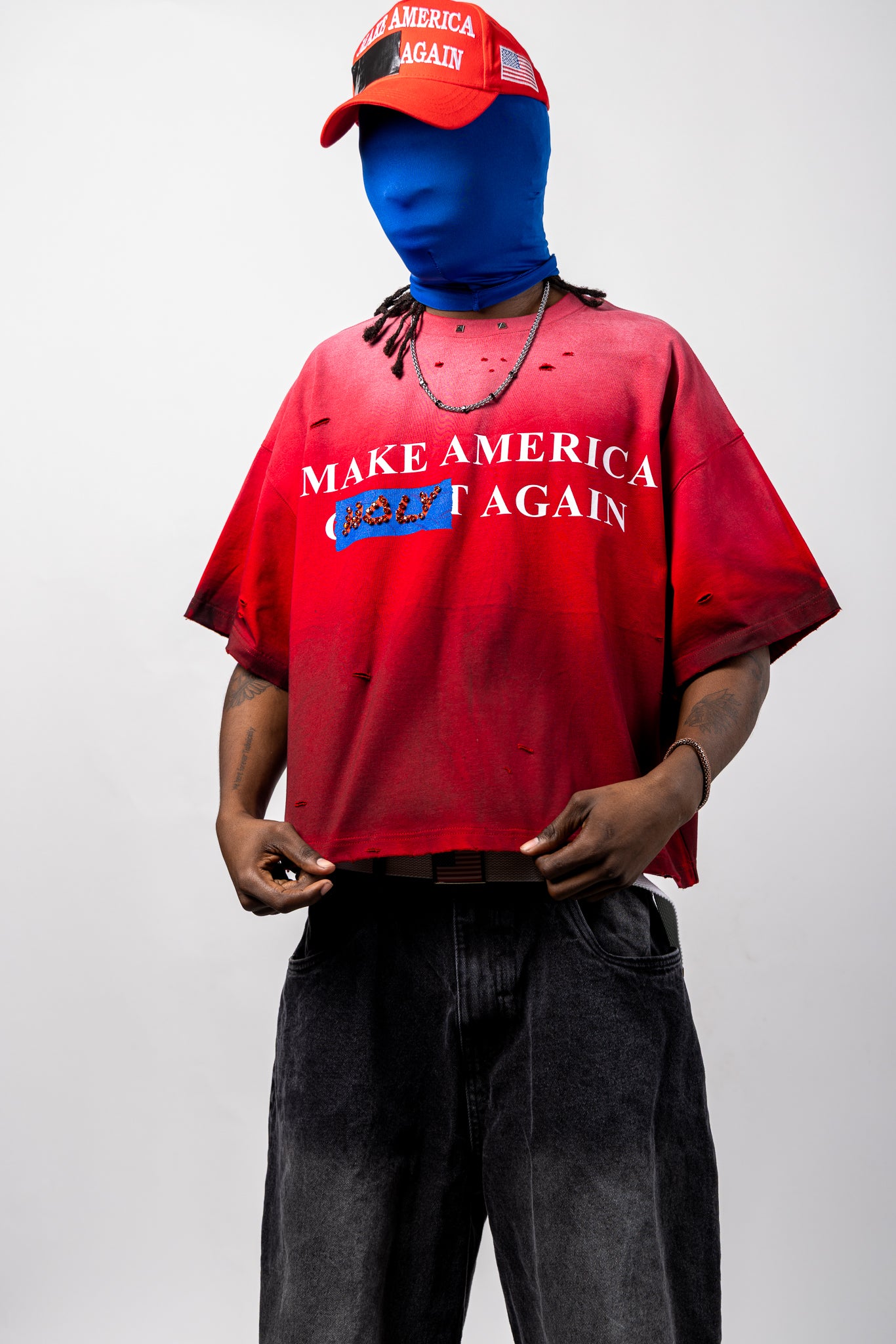 M.A.H.A TAPE TEE IN RED (COMING SOON)